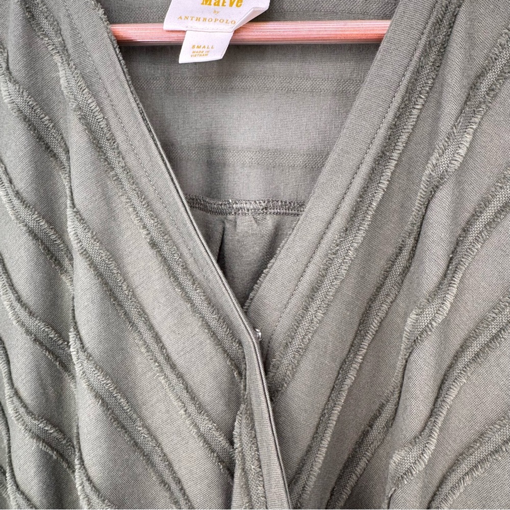 Anthropologie Maeve Audre Long Sleeve Textured Top Size Small Green - Picture 4 of 11